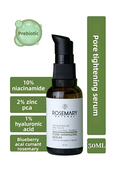 Rosemary Natural سيروم لشد المسام 30 مل 10% نياسيناميد 2% زنك Pca مضاد للزيوت