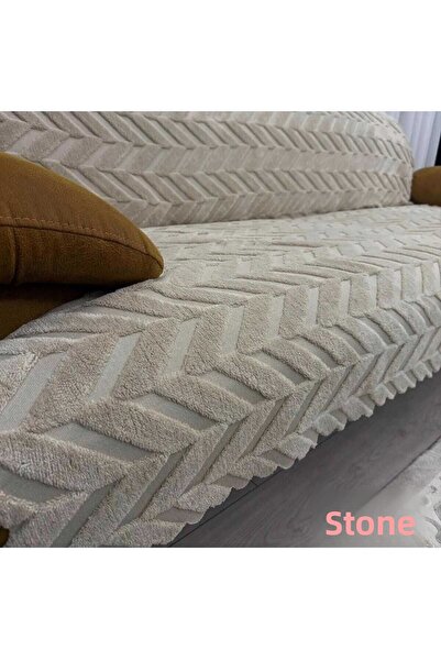 DECORA CASA HOME COLLECTİON Husă de scaun din bumbac de pluș, cu bază de bure...