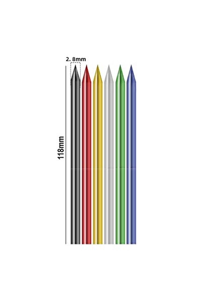 Monte Lua Deep Dip Location Hole Marking Pencil Replacement Leads, 6 Pcs Leads,