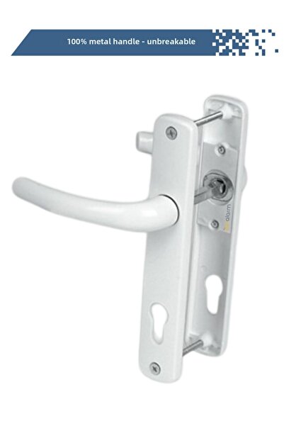 sarıalarm بولي كلوريد الفينيل ( بيمابين) مقبض الباب ييل أبيض - معدن -