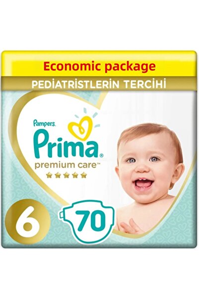 Prima حفاضات أطفال من بريميوم كير مقاس 6، 105 قطعة شهريًا