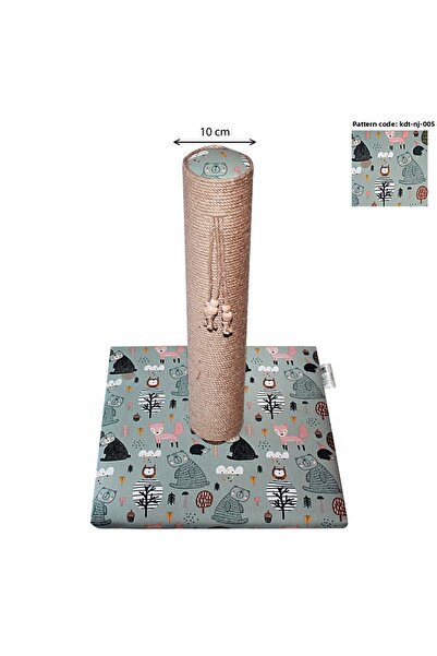 nijiartdesign 50 cm Colorful Patterned Premium Cat Scratching Board Soft Coated Floor Friendly Base with Sponge