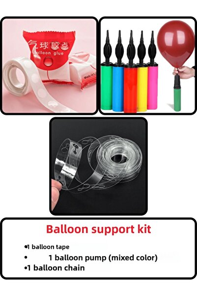 Mielibon مجموعة دعم البالونات - مجموعة مضخة وشريط بالون وسلسلة بالون