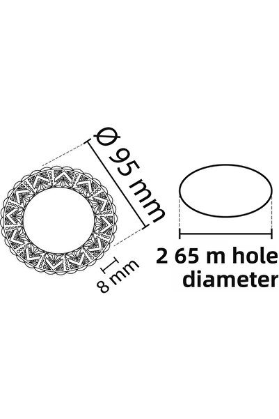 Eldenör NOAS YL65 1677 هيكتور بإطار LED 4000K حافظة سبوت زجاجية كريستالية - إطار متوافق مع المقبس والمفتاح