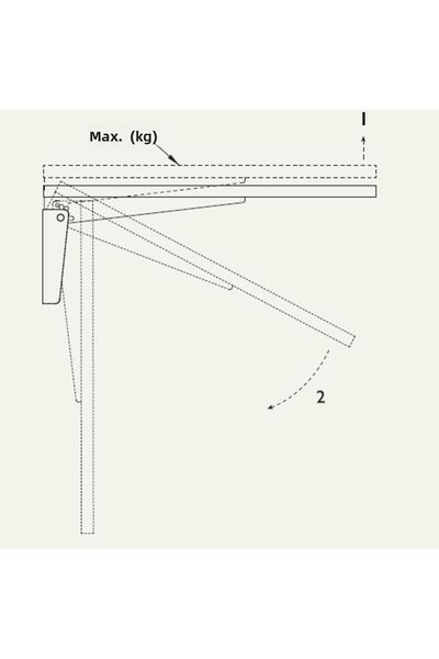 Gürçay Folding Wall Table Leg 30cm White