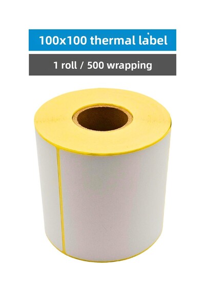 Küresel Etiket Barkod ملصق حراري 100 × 100 مم |   1 لفة |   500 لف |   بدون شريط |   الشحن والخدمات اللوجستية والتجارة الإلكترونية |   لاصق