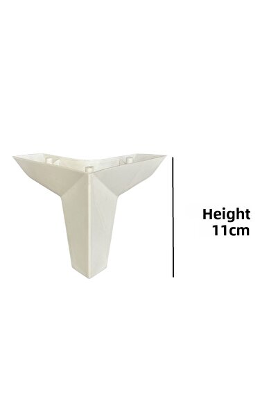 HOMDEP Sofa Armchair Tv Unit Console Upgrade Loft Model Plastic Leg 11 cm White Color 6 Pieces