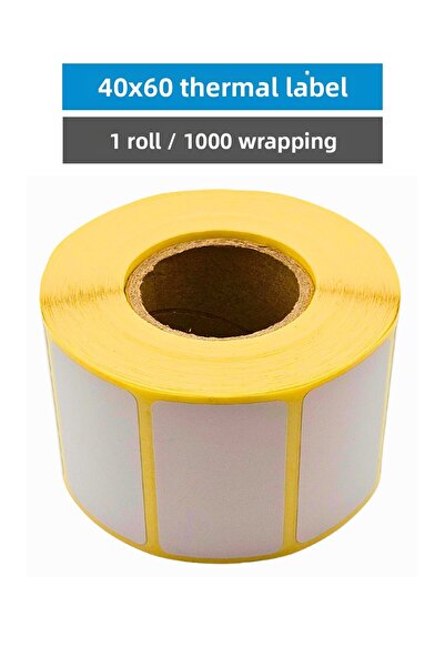 Küresel Etiket Barkod ملصق حراري 40 × 60 مم |   1 لفة |   1000 لف |   بدون شر...