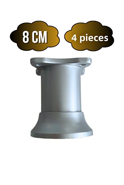 DSYapıAksesuar Picior reglabil din plastic gri pentru dulap și picior de mobilier (GRI) (8CM) (4 bucăți)