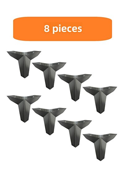 HOMDEP Canapea Fotoliu Unitate TV Consolă Upgrade Loft Model Picioare Plastic 11 Cm Culoare Negru 8 Buc