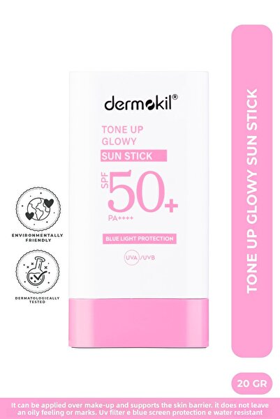 Dermokil Tone Up Glowy Sun Stick SPF 50+ واقي من الشمس على شكل عصا موازنة الل...