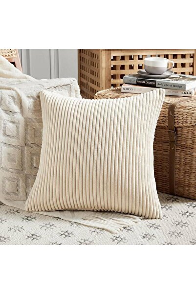 DECORA CASA HOME COLLECTİON 2 τμχ Μαλακό κάλυμμα μαξιλαριού ριχτάρι Διακοσμητικό μπροστινό μέρος βελούδινο πίσω μέρος κοτλέ