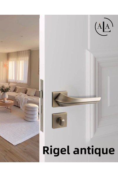 alastore Rigel - Room Door Handle Square Rosette Right Left Suitable Interior Home Door Handle Handles-A205A