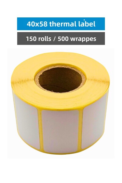 Küresel Etiket Barkod ملصق حراري 40 × 58 مم |   150 لفة |   500 لف |   بدون ش...