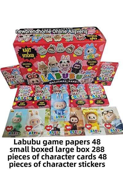 Emrah Gültekin أوراق لعب لابوبو (48 صندوق صغير 288 قطعة من بطاقات الشخصيات 48...