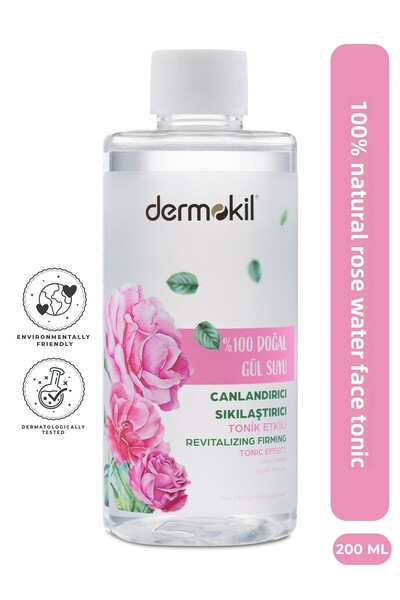 Dermokil 100% Natural Rose Water Revitalizing and Firming Tonic 200 ml