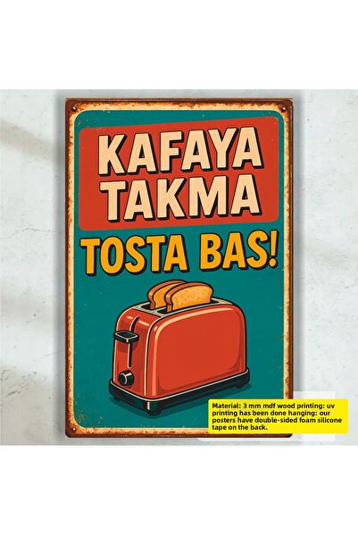 Hayat Poster toast pe cap bas fraze amuzante graffiti retro pictură poster di...