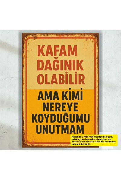 Hayat Poster nu mă uit la ce am pus pe kimi unde am amintit amuzant spiritos cuvinte de aruncare cuvinte de perete retro pictură poster din lemn