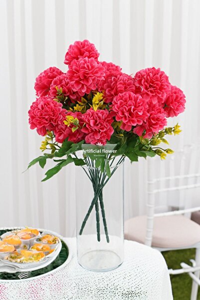 Yapay Çiçek Deposu Τεχνητό Κλασικό Σταγόνι Χρυσάνθεμων 40 εκ. Φούξια