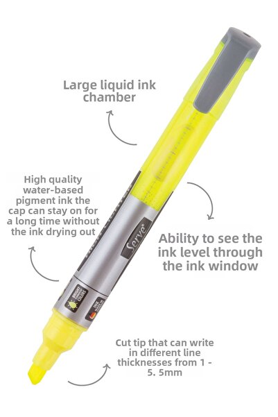 Serve Liquid Highlighter Liquid Ink Highlighter 4 Colors Set B