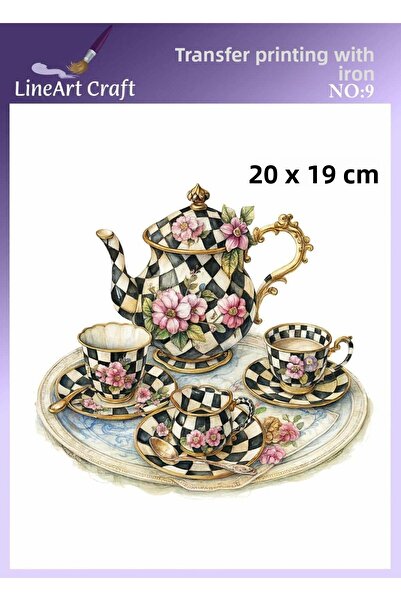 LİNEART طباعة نقل بالكي ونقل القماش رقم: KMŞ9-18x20cm