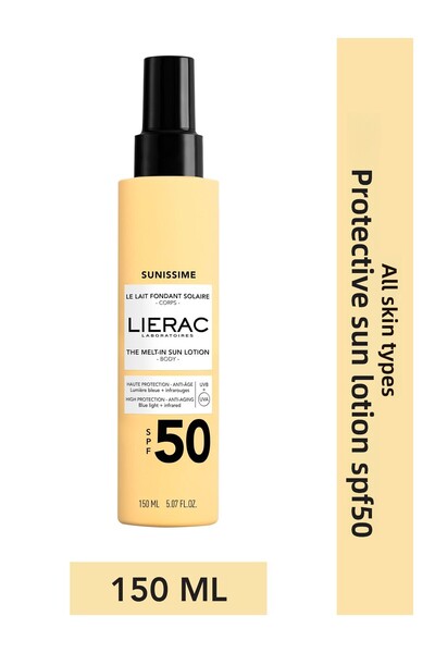 Lierac SUNISSIME The Sun Melting Milk SPF50 150 مل - حليب شمسي عالي الحماية و...