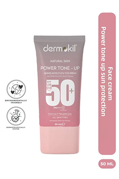 Dermokil كريم الوجه الواقي من الشمس Power Tone-Up Tone Equalizer SPF 50+ 50 مل