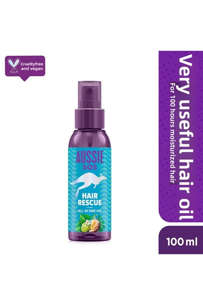 Aussie زيت الشعر SOS Hair Rescue الكل في واحد لمدة 100 ساعة للشعر الرطب 100 مل