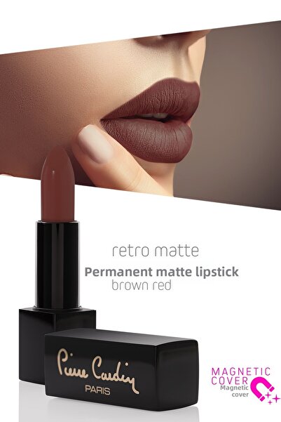 Pierre Cardin Retro Matte Lipstick - Brown Red - 156
