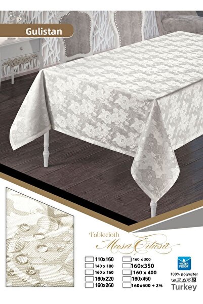 Sfr Home by FİSKOS غطاء طاولة طعام من قماش البوليستر بنمط زهرة الغلستان مقاس 160 × 220 سم