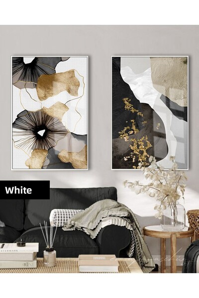 Harikabirev HARİKABİREV | SET NEGRU&GOLD COMBINAT MODERN CU MODELE FLORALE | ...