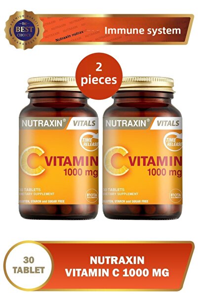 Nutraxin Vitamin C 1000 Mg 30 Tablets 2 Pieces