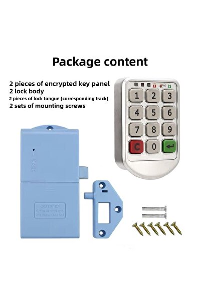 Powermaster Pm-26723 Key Combination Gray Drawer Cabinet Lock (Pack of 2)