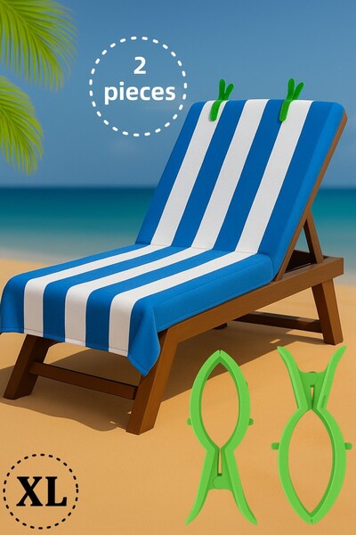 Boldy 2 قطعة مزلاج كرسي الاستلقاء - مزلاج الشاطئ - مزلاج السجاد - مثبت المناشف - مزلاج الطاولة - مزلاج المناشف XL