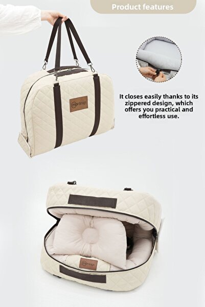 mordesign Baby Bed, Babynest, 0-24 Months Use, Canvas Cover with Head Pillow Deluxe+ Adorn Series
