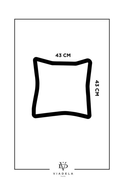 Viadela Soft Velvet Ecru Velvet Throw Pillow – 43X43 Cm, Kadifevia, 43 X 43