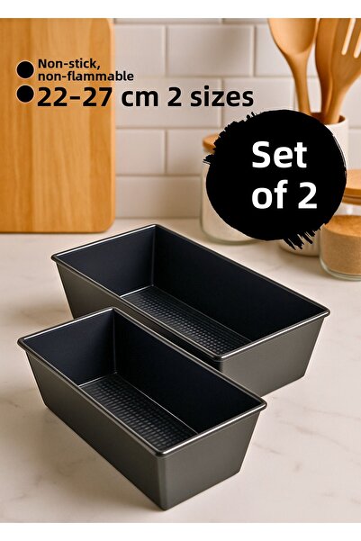 BRE HOME Set of 2 Non-Stick Baton Cake Molds – Fireproof, Non-Stick, Professional Baking Performance