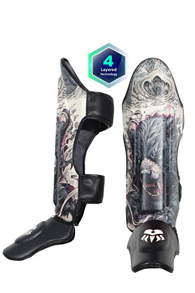 Wingriz واقي القدم للتدليك التايلاندي مطبوع رقميًا من البروفيسور Muay Thai