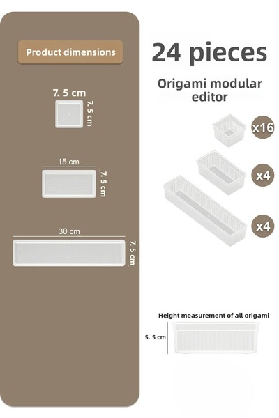 VİALEX Set de 24 organizatoare de machiaj pentru sertar, transparent 16k-4o-4u
