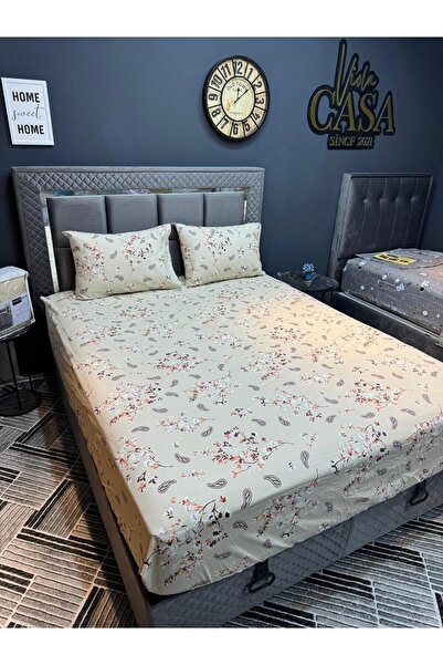 Violacasa Double Cotton Fitted Sheet Set 160x200 Extra Height 30 Cm