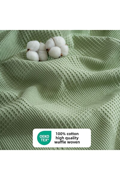 MYLASA HOME Waffle Pike Bedspread Single - 100% Cotton Lightweight 4 Season Use High Quality Pikes