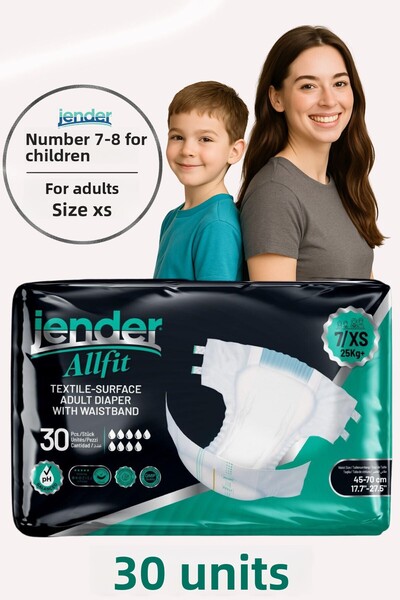 JENDER All Fit XS Baby Diaper with Waist Band 25+ kg Special Size 30's