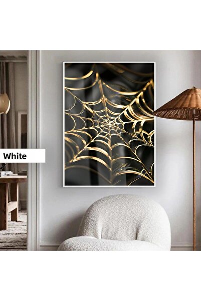 Harikabirev HARİKABİREV |   MODEL DE PĂSĂRI DE PĂSĂRI NEGRU-AURIE (WEB) | TABLA DE STICLA TEMPLATA CU CADRU, SIMPLE, VERTICALA