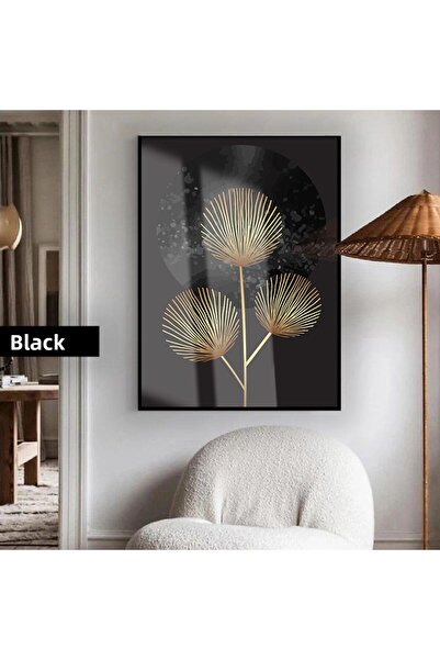 Harikabirev HARİKABİREV | MODEL ABSTRACT SILUETĂ DE PLANTĂ DE BUMBAC 01 | TABLA DE STICLA TEMPLATA CU CADRU, SIMPLE, VERTICALA