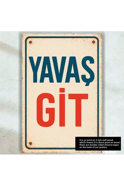 Hayat Poster lucra lentă amuzant fraze spirituale graffiti plăcuță stil retro...