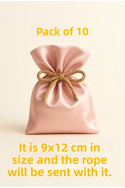 ALASEREN حقيبة قماش بلون البودرة الساتان مقاس 9 × 12 سم، عبوة من 10 قطع، مجوهرات الزفاف والخطوبة، لافندر، حقيبة قماش الجوز