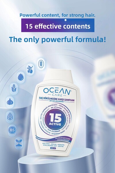 OceanCare شامبو 15 شامبو مقوي ضد تساقط الشعر وتكسره 300 مل