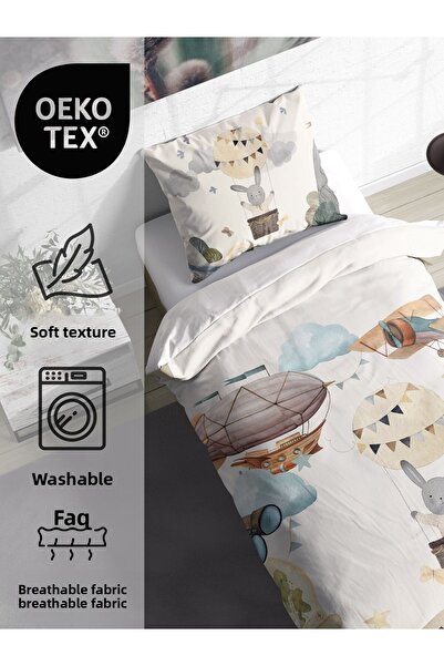 FAVOLLİ Adventurer Rabbit Single High Quality Duvet Cover Set