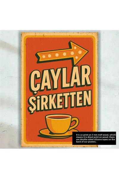 Hayat Poster Чайове от компанията, забавни хумористични поговорки, стенни над...