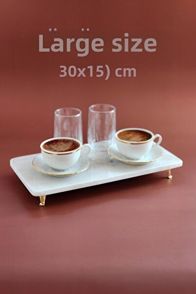 ioadesign Thin and Real Marble Presentation Set of 3 - Gold Legs